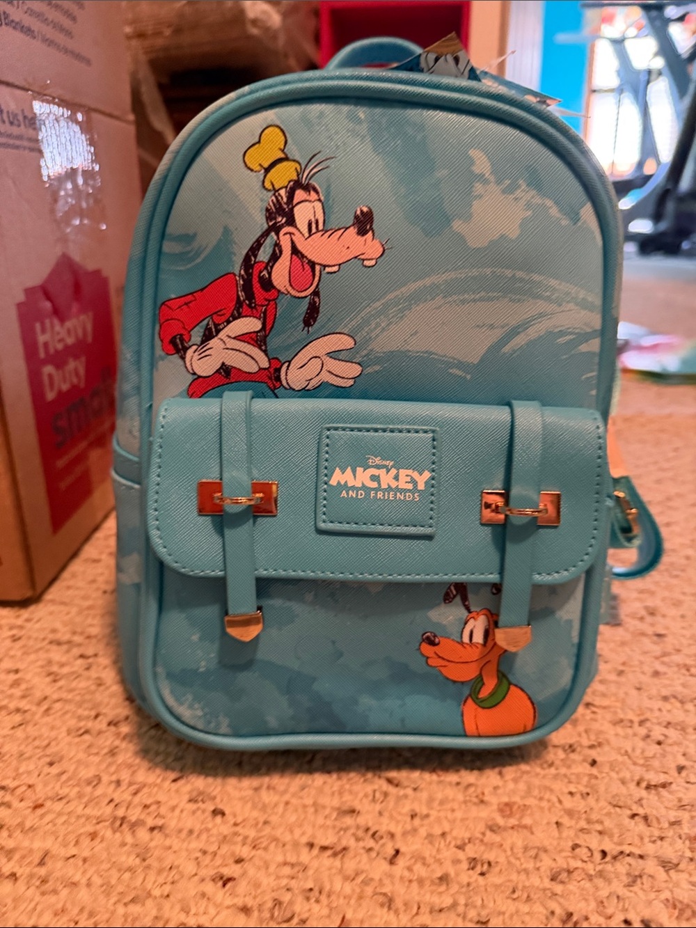 Disney Kids Light Blue Goofy & Pluto Mini Backpack